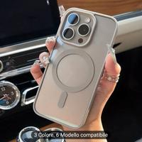 Custodia magnetica trasparente di lusso per iPhone