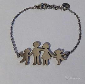 Bracciale con la famiglia (Argentato)