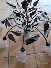 Lampadario in ferro battuto