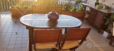 Tavolo in legno da giardino + 6 sedie OTTIMOstato