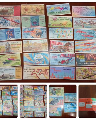 Collezione Biglietti  Lotterie Dal 1977 Al 1996