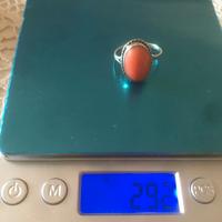 anello donna argento 925 con corallo