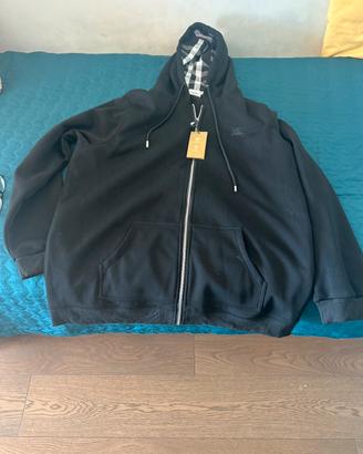 Felpa Burberry con cappuccio e zip nuova!