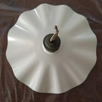 Lampadario Bianco Anni 30/40 in plastica 