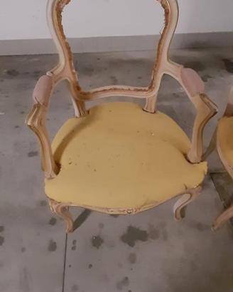 poltroncine da restaurare