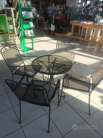Set Tavolo Sedie Giardino Esterno Vintage