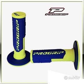 Manopole cross progrip dual density blu - giallo