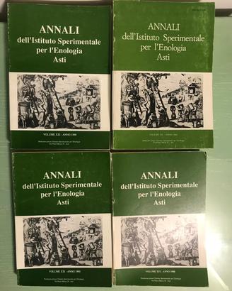 n.4 vol. Annali Centro Enologico di  Asti