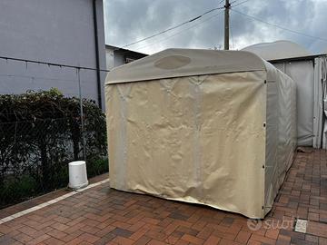 Tunnel copriauto 6x2 con binari richiudibile