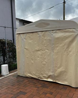 Tunnel copriauto 6x2 con binari richiudibile