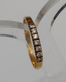 anello veretta oro giallo 18 Carati 