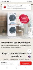 Kit per sovrapporre asciugatrice a lavatrice