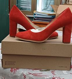 Décolleté Clarks rosso