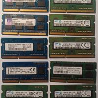 10 Ram DDR3 12800S da 4gb ciascuna per notebook