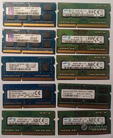 10 Ram DDR3 12800S da 4gb ciascuna per notebook