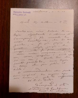 Rarissimo autografo Beato Carlo Andrea Ferrari COA
