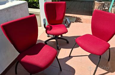 poltrona + 2 sedie ufficio