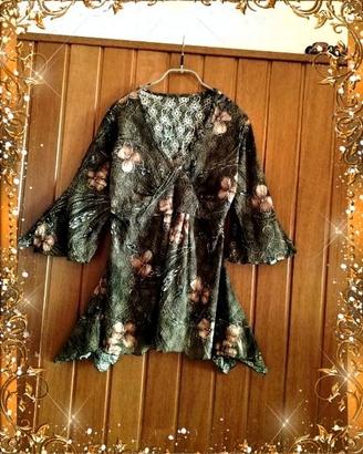 BLUSA *PIZZO SANGALLO* SVASATA ASIMMETRICA *NUOVA*