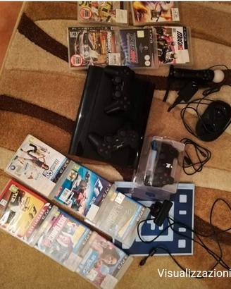 PlayStation 3 con giochi vari e controller