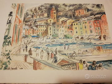 Michele Cascella "Portofino" cm. 20x30