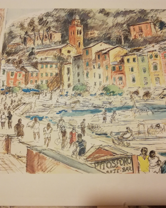 Michele Cascella "Portofino" cm. 20x30