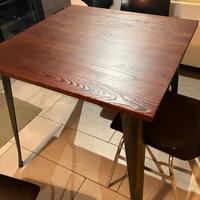 Tavolo da pranzo legno massello e ferro battuto