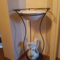 Porta catino completo di set in porcellana