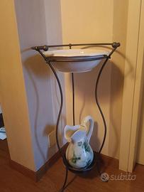 Porta catino completo di set in porcellana