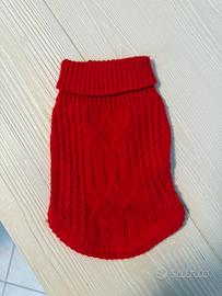 maglione rosso per animali domestici