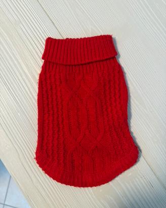 maglione rosso per animali domestici