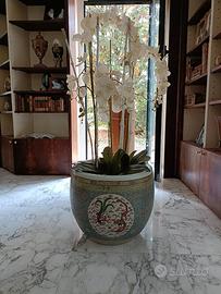 Grande cachepot in porcellana smaltata