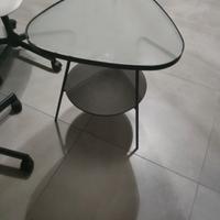 tavolo in ferro battuto e vetro 