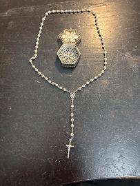 Crocifisso in argento con scatola