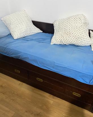 Letto singolo stile marina in legno massello