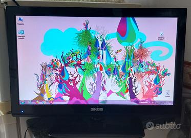 Monitor TV 23 pollici full-hd HDMI VGA perfetto.