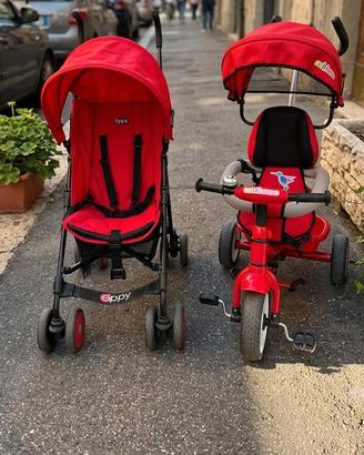 Passeggino leggero Eppy + triciclo Colibrino
