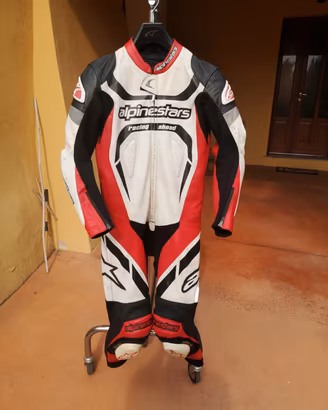 tuta moto 46 alpinestars uomo in pelle intera