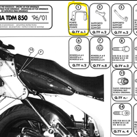 Kit GIVI WINGRACK Y336 PER YAMAHA TDM850 96-01