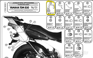 Kit GIVI WINGRACK Y336 PER YAMAHA TDM850 96-01