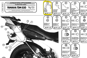 Kit GIVI WINGRACK Y336 PER YAMAHA TDM850 96-01