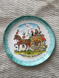 Piatto decorativo vintage “Carrettino Siciliano”