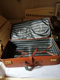 Valigia vintage anni 70 in pelle