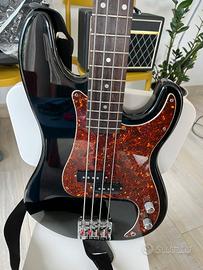 Basso Manico Fender corpo Squier, ponte badass