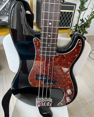 Basso Manico Fender corpo Squier, ponte badass