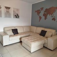 Divano angolare in vera pelle 