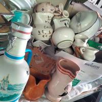 Lotto piatti e vasi decorativi