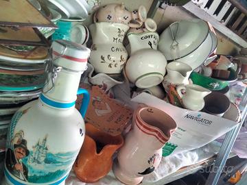 Lotto piatti e vasi decorativi