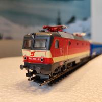 Kleinbahn HO ÖBB E-1044 Austrian Rara con Carrozza