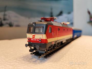 Kleinbahn HO ÖBB E-1044 Austrian Rara con Carrozza
