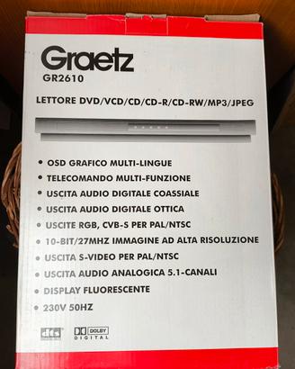 LETTORE DVD/VCD/CD/CD-R/CD-RW/MP3/JPEG